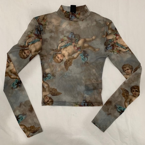 (SOLD) URBAN OUTFITTERS CHERUB MESH TOP. - Picture 1 of 6